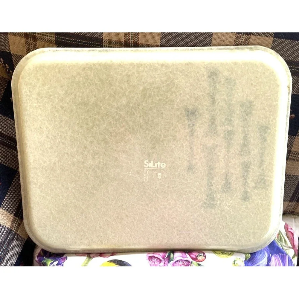 Vintage MCM Retro Cafeteria Tray Atomic Style Camtray Silite USA aprx 11X14